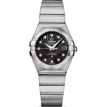 Omega Women's Constellation Black & Diamonds Dial Watch 123.10.27.20.51.001