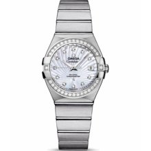 Omega Women's Constellation Mother Of Pearl & Diamonds Dial Watch 123.15.27.20.55.001