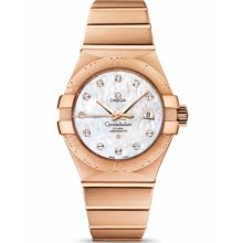 Omega Women's Constellation Mother Of Pearl & Diamonds Dial Watch 123.50.31.20.55.001