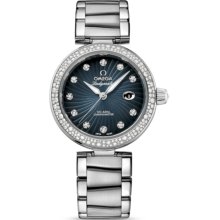 Omega Women's De Ville Ladymatic Grey & Diamonds Dial Watch 425.35.34.20.56.001