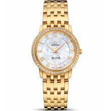 Omega Women's De Ville White Mother Of Pearl Dial Watch 413.55.27.60.05.001