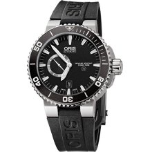 Oris Aquis Black Dial Rubber Strap Automatic Mens Watch 743-7664-7154RS