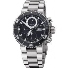 Oris Carlos Coste Cenote Automatic Chronograph Titanium Divers Mens Watch 674-7655-7184MB