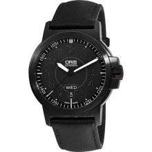 Oris Men's 'BC3 Advanced Day Date' Black Strap Automatic Watch ...