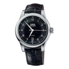 Oris Men's Culture Classic Date Black Dial Watch 733-7594-4064-LS