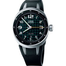 Oris Men's Motor Sport TT3 Day Date Black Dial Watch 635-7588-7067-RS