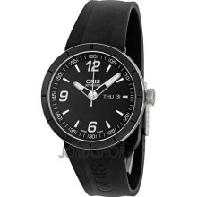 Oris Men's 'TT1' Black Dial Black Rubber Strap Automatic Watch