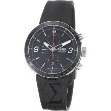 Oris Mens Tt1 Black Dial Black Rubber Strap Automatic Watch 67476594174rs