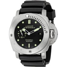 Panerai Luminor Rubber Mens Titanium Watch Black Dot Dial PAM00305