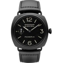 Panerai Radiomir Black Seal Black Dial Black Leather Mens Watch PAM00292