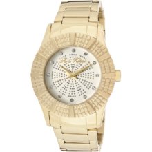 Paris Hilton Women's Heiress Round Watch Hands Color: Gold, Case/Dial Color: Gold/White and Silver, Bracelet Color: Gold