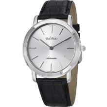 Paul Picot Men's 'Firshire' Silver Dial Leather Strap Automatic Watch