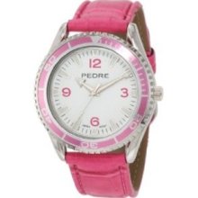 Pedre Womens 0027SPX Sport Large Pink and Silver-Tone