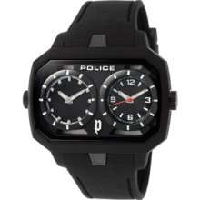 Police - Mens Black Strap Black Dial Hydra Watch - 13076jpb-02