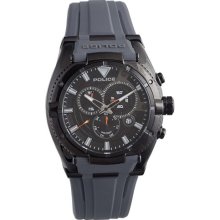 Police Pl-13092jsb-02a Men's Raptor Black Ip Steel Silicon Strap Chrono Watch