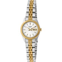 Pulsar Dress Day And Date Silver Dial Two-tone Women's Watch Pxx006