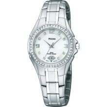 Pulsar Women's Silvertone Crystal Accent Watch