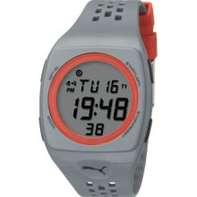 Puma Faas 300 Unisex Digital Watch With Lcd Dial Digital Display And Grey Plastic Or Pu Strap Pu910991006