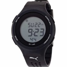 Puma Men's Active PU910931003 Black Polyurethane Quartz Watch with Silver Dial