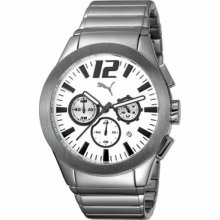 Puma Men's MOTOR PU101961007 Silver Stainless-Steel Quartz Watch ...