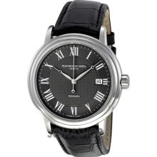 Raymond Weil Maestro Automatic Leather Strap Mens Watch 2837-STC-00609