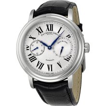 Raymond Weil Maestro Silver Dial Black Leather Mens Watch 2846-STC-00659