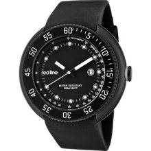 Red Line Driver Black Dial Black Ip Case Black Silicone Watch (50039-bb-01)