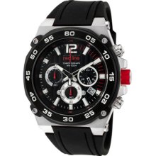 Red Line Watch 50032-01 Men's Activator Chronograph Black Textured Dial Black