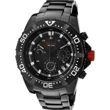 Red Line Watches Men's Racer Chronograph Black Dial Black Ion Plated S