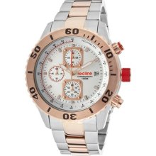 Red Line Watches Men's Simulator Chronograph White Dial Two Tone Two