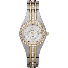 Relic Womens Queens Court Two-Tone Stainless Steel Watch with Date Function Silver/Gold