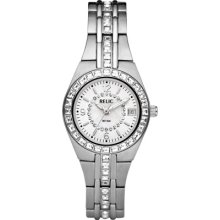 Relic Womens Queens Court Stainless Steel Watch Silver