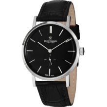 Revue Thommen Men's 'Classic' Black Dial Black Strap Automatic