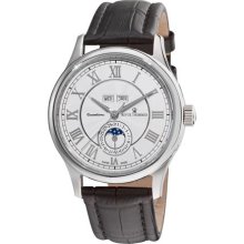 Revue Thommen Mens Moonphase Silver Face Full Calendar Watch 16066.2532