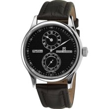 Revue Thommen Men's 'Regulator' Black Face Automatic Regulator Watch