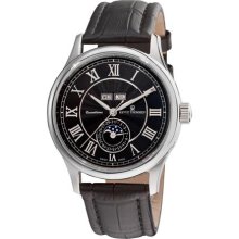 Revue Thommen Moonphase Mens Black Face Full Calendar Watch 16066.2537