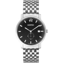 Roamer Men's Stainless Steel Black Dial 931853415590 Watch