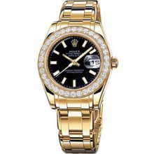 Rolex Datejust 34mm Special Edition Yellow Gold Diamond Watch 81298