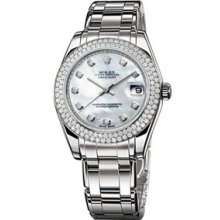 Rolex Datejust 34mm Special Edition White Gold Diamond Watch 81339
