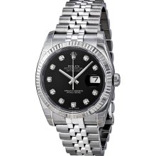Rolex Datejust Black Dial Automatic Stainless Steel Watch 116234BKDJ