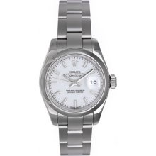 Rolex Datejust Ladies Stainless Steel Watch 179160 White Dial