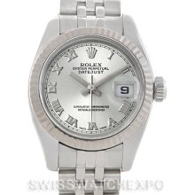Rolex Datejust Ladies Steel and 18K White Gold Watch 179174