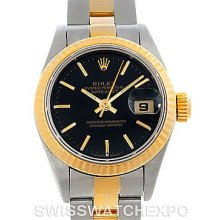 Rolex Datejust Ladies Steel 18k Yellow Gold Watch 69173