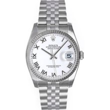 Rolex Datejust Men's Stainless Steel Watch 116234 White Dial