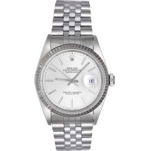 Rolex Datejust Men's Stainless Steel Watch 16234 Silver Dial