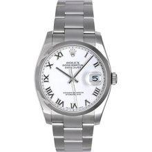 Rolex Datejust Men's Stainless Steel Watch 116200 White Dial