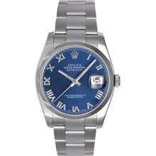 Rolex Datejust Men's Stainless Steel Watch 116200 Blue Dial