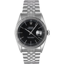 Rolex Datejust Men's Stainless Steel Watch 16234 Black Dial