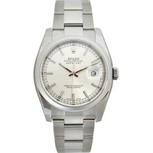 Rolex Datejust Silver Index Dial Oyster Bracelet Mens Watch 116200SSO