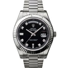Rolex Day-Date II President 41mm White Gold Mens Watch 218239